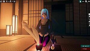 omg, kadobu hentai ep 2 has futanari girl giving footjob to living dildo!