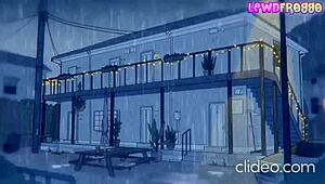 Animated cartoon featuring big ass character