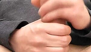 Risky outdoor masturbation, neighbor might see