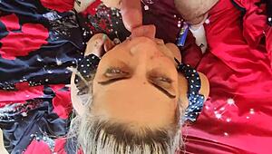 Adorable Performer Engages In Oral Activity Post-Menstruation