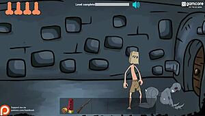 Fuckerman Flash Game Fucks Big Tits with Monster Cock for Facial!