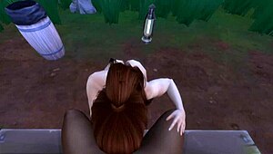 WOW! Sims 4 Black Man Pounds Lara Croft in Jungle Camp! Part 1 Shocks!