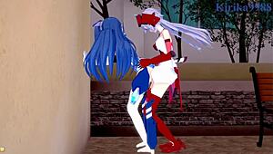 tsubasa kazanari and maria cadenzavna eve explore lesbian futanari pleasures in symphogear hentai