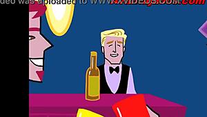 Gay sex cartoon party gets wild with steamy action.