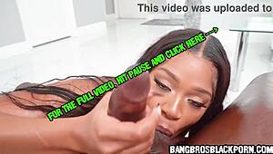 Naughty ebony stepdaughter sucks uncle's big cock