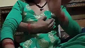Indian Wife's Big Tits Pressed and Sucked Intensely by Devar