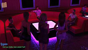 wife and mother-in-law play game with big ass