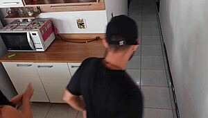 Wow! Cheating with My Husband's Best Friend in Risky Kitchen Sex!