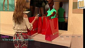 Wife and stepmother play game with brunette and blonde teens, exposing big asses and tits