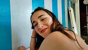 Preparing the tight ass of an 18-year-old Italian for a massive gape.