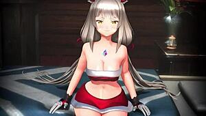 Blobcg cowgirl rides hard in wild boobjob hentai collection