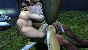 Restless night with furry yiff in wild 3D action.