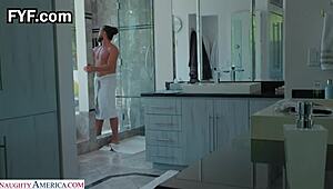 Will Hazel Moore’s pussy stretch for her friend’s dad’s huge cock?