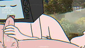 Cartoon with hot TV women and cameraman having sex