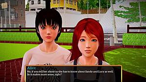 Walkthrough of the new family 307 cartoon game with big and small breasted characters