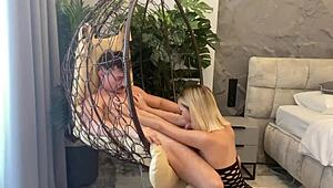 Hey, wanna see this beautiful blonde get slammed in the kitchen?