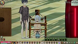 I explore the mad island with the native girl in this crazy game scene