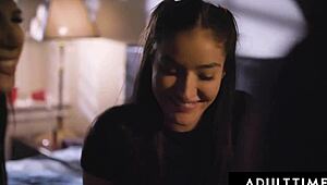 Adult time - voyeur lesbian teen 18+ watches aidra fox and kristen scott lick each others pussies