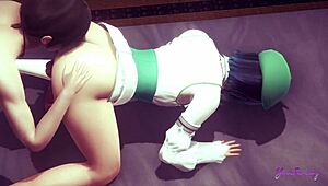 Genshin Impact Yaoi Femboy Venti - Annalingus & Sex Toy in Japanese Anime Gay Porn