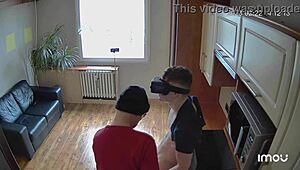 Scoout007 slams Bican hard on the kitchen counter in raw gay action