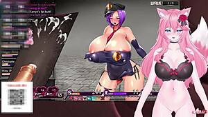 vtuber kanakovt teases catgirl pussy in 3d bdsm anal