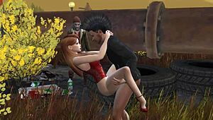 Uncover the tigress's pussy in Sims 4 hentai adventure