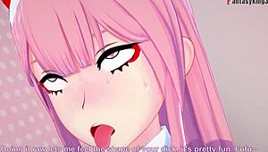 Zero Two In Hard Sex Fantasy Scene.