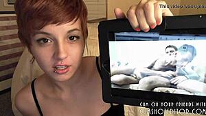 Teen catches you sneaking peeks at gay porn clips