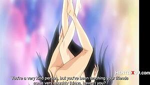 old teacher turns naive lesbian students straight with intense hentai action on hentaix99