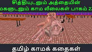 Tamil audio sex story, wanna hear about Chithiyudaum and Athaiyin Makaludanum kama leelaikal part 22?
