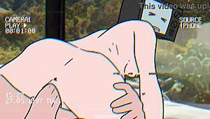 tv woman and cameraman animated encounter