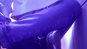 showing my new pink socks and tired feet