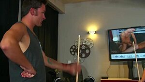 straight guys pool game turns orgy