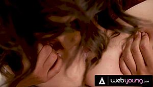 Naughty petite besties Coco Lovelock & Michelle Anderson fuck after class