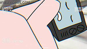 tv woman and cameraman animated encounter