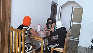 Най-добрата приятелка губи на 31, латинка курва трахва победителя яко