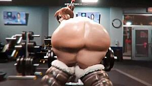 Trainer pushes limits in uncensored gym sex simulator gameplay.