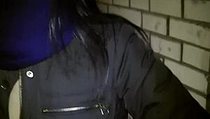 Wow, young asian sucking cock in ass outdoors now!