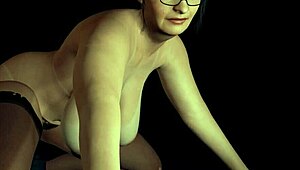 Granny gets wild riding a dildo in her tight anal adventure