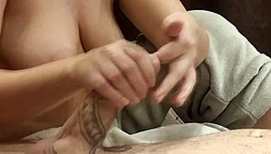 Wow! Girlfriend Fingers My Urethra and Jerks Me Off Close-Up!