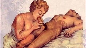 old-school erotic drawings bring vintage fantasies to life in anime style.