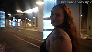 A night with Mia Dior outdoors