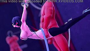 jane in swimsuit in 3d hentai anime