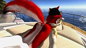 Furry yiff action on the pleasure boat
