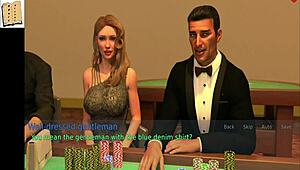 wife and stepmother play in anime game with hentai action, mother-in-law joins the fun.