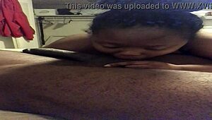 This crazy homeless amateur couldn’t resist sucking cock on a bed.