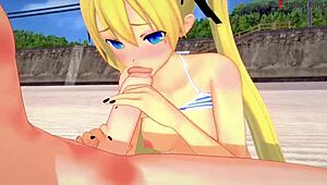 Marie Rose Bikini Action on Fantasy Beach