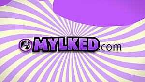 amateur milf gets cum sprayed at the milking table setup