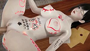 what’s up with this horny anime babe in wild 3d hentai action?