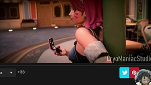 horny juno and ellie go ass to ass with toys in mass effect zone